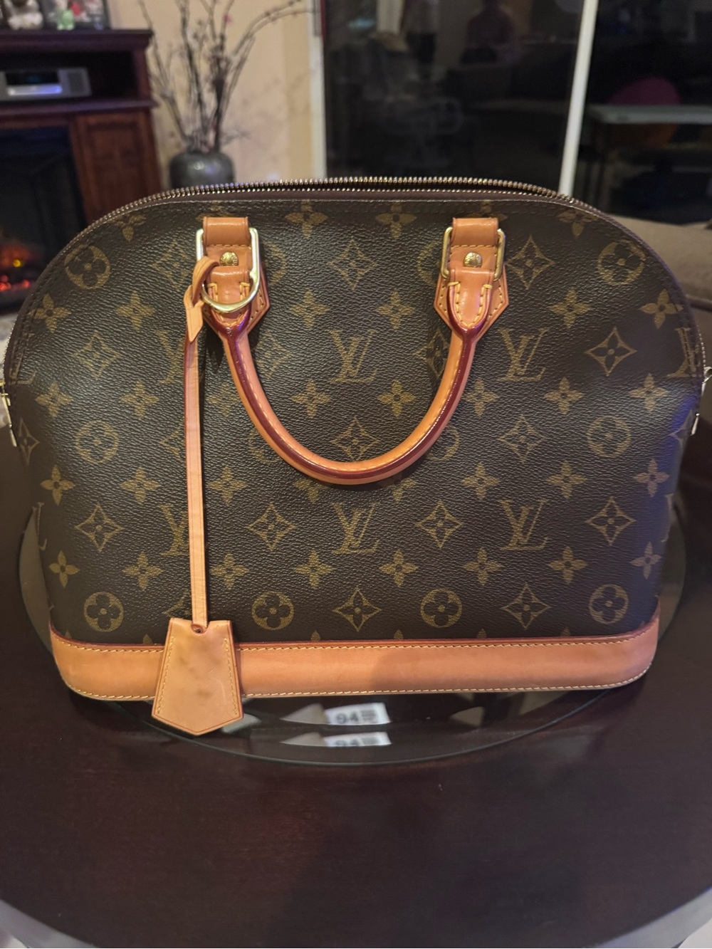 Alma Satchel in Brown and Tan Leather Trim